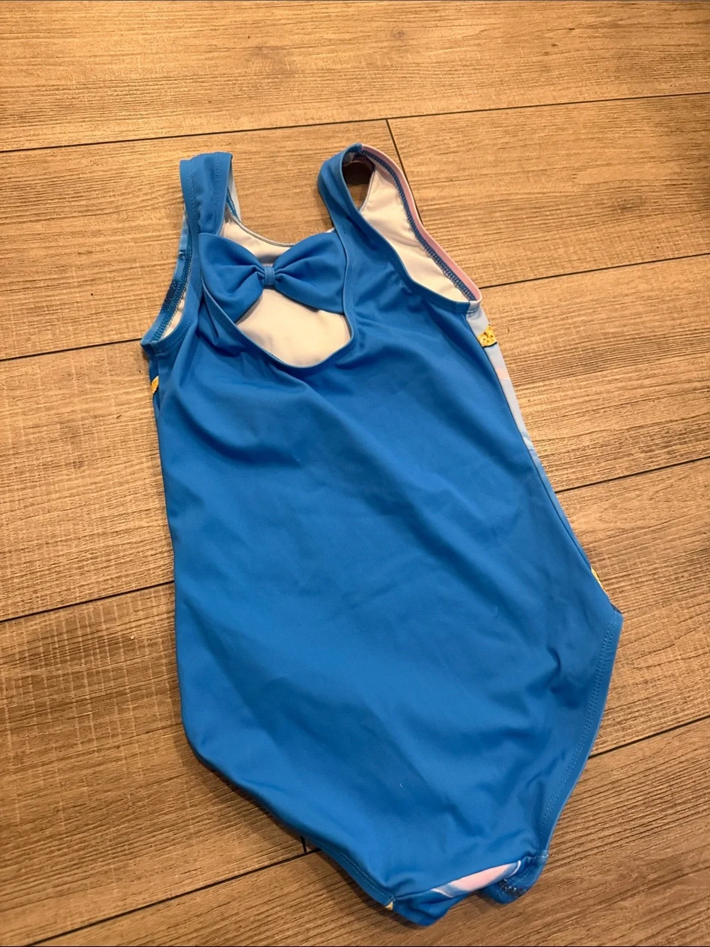 Girls Gymnastics Blue Marble Print One-Piece Leotard size XL Size 10-11